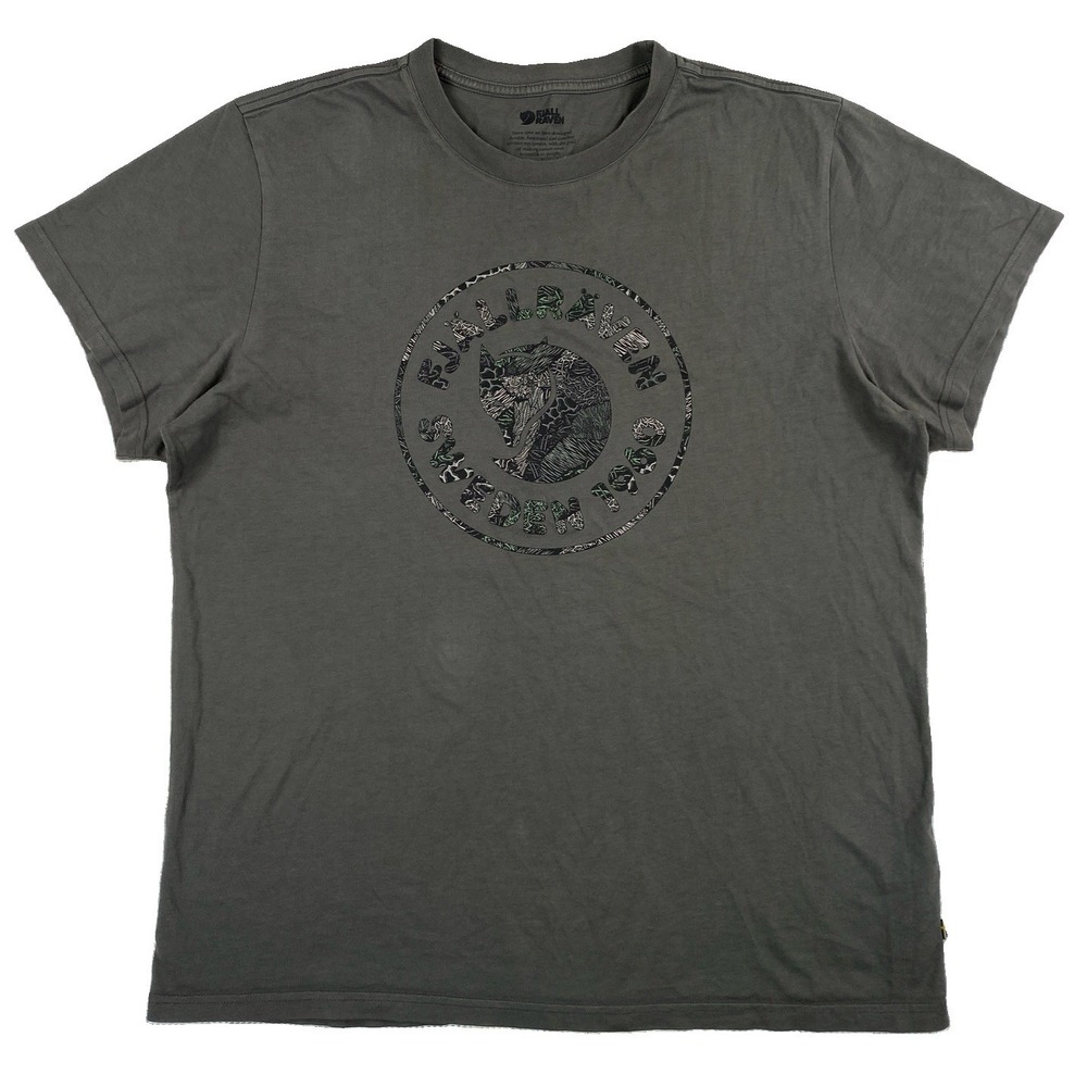 Fjallraven Kanken Art Logo Tee T-Shirt Men's Large Gray Outdoors Hiking